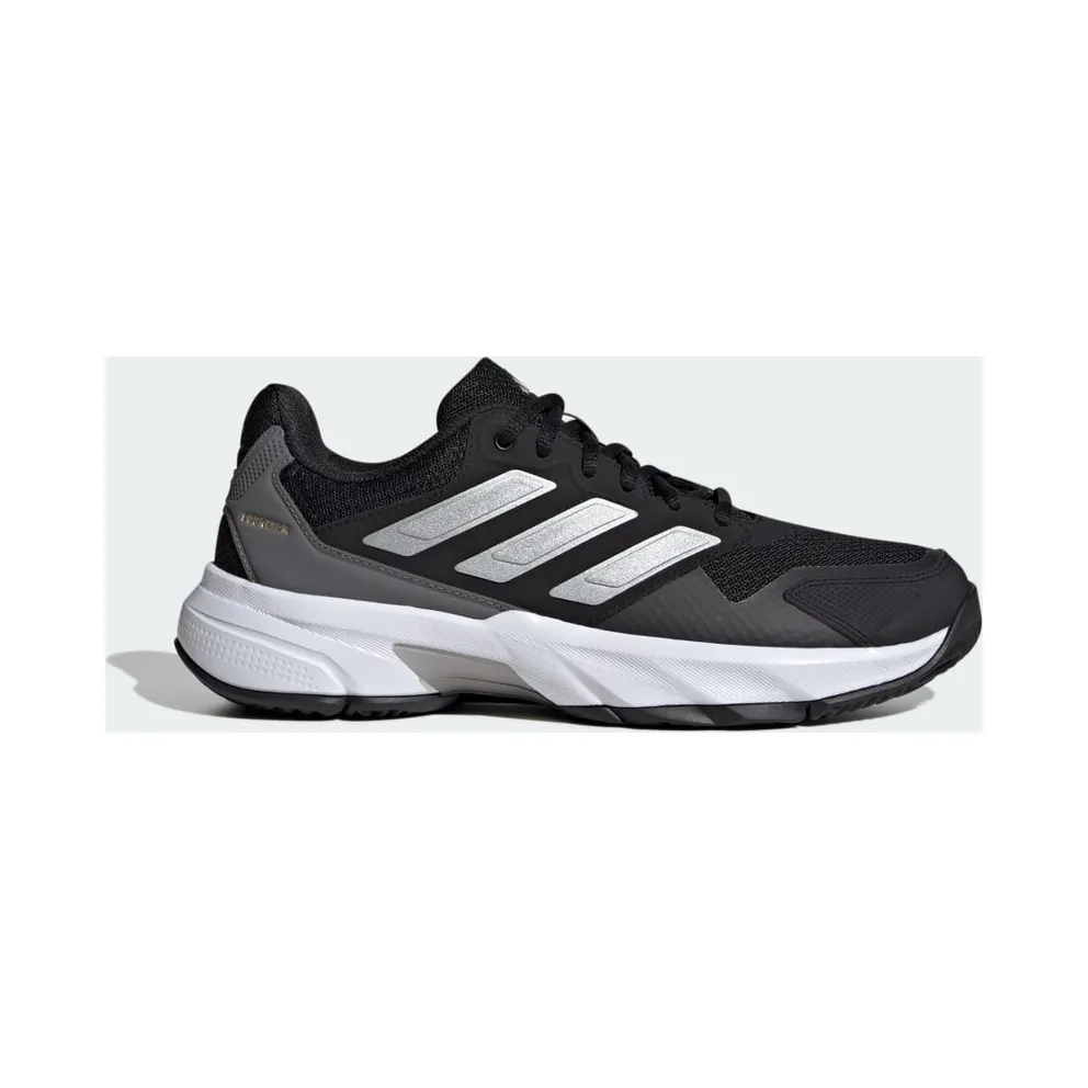 Adidas CourtJam Control 3 Tennis Shoes Core Black / Silver Metallic / Grey Four (ID2458)