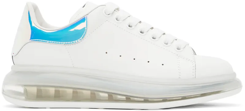 Alexander McQueen White & Iridescent Oversized Sneakers (610812WHXM8)