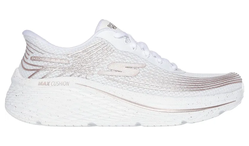 Skechers Slip-ins: Max Cushioning Elite 2.0 – Kaplan Sneaker Wit/Roos Goud