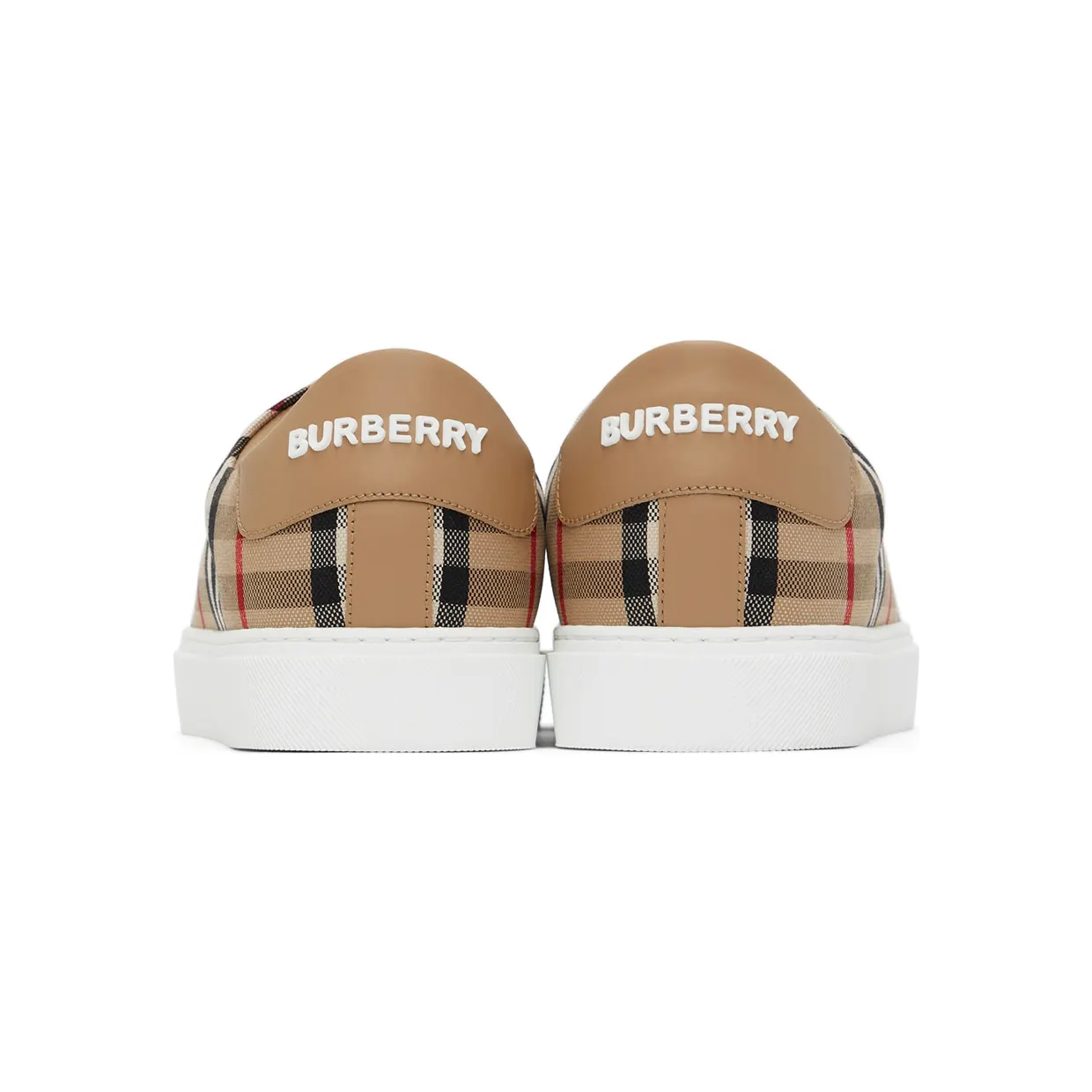 Burberry Beige New Albridge Check Sneakers (8049777) (2)