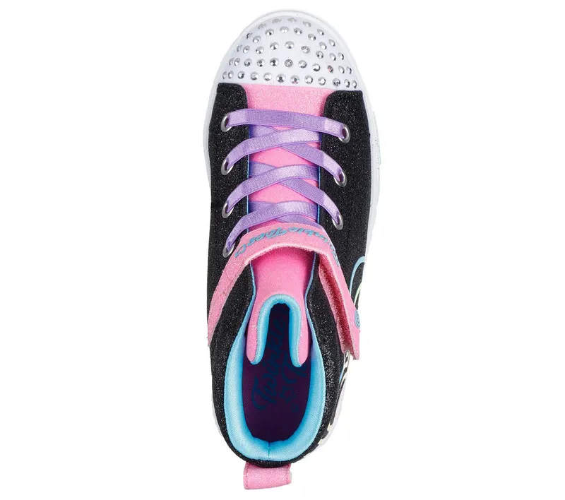 Skechers Twinkle Toes: Heart Steps – Heart Glow Sneaker Black