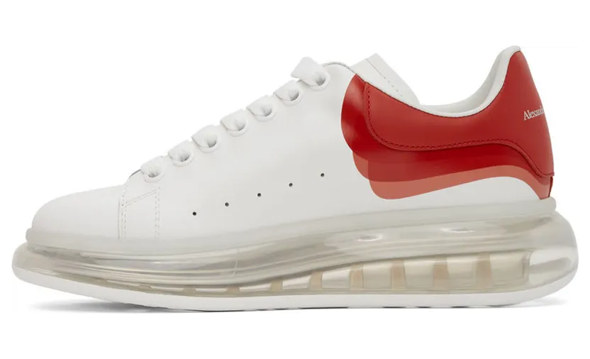 Alexander McQueen White & Red Oversized Sneakers (604233WHX99) (3)