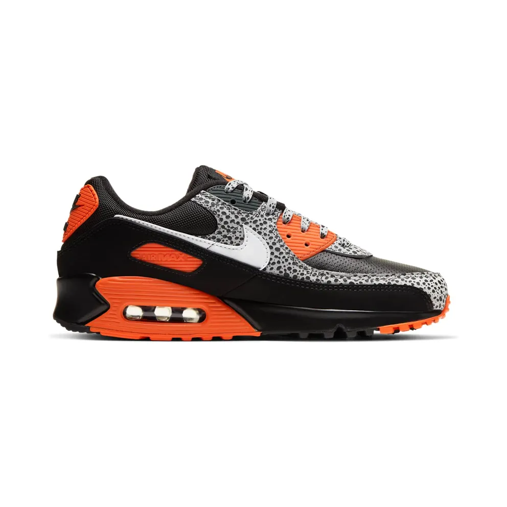 Nike Air Max 90 Safari (2020) Black/Safety Orange-White (DA5427-001)