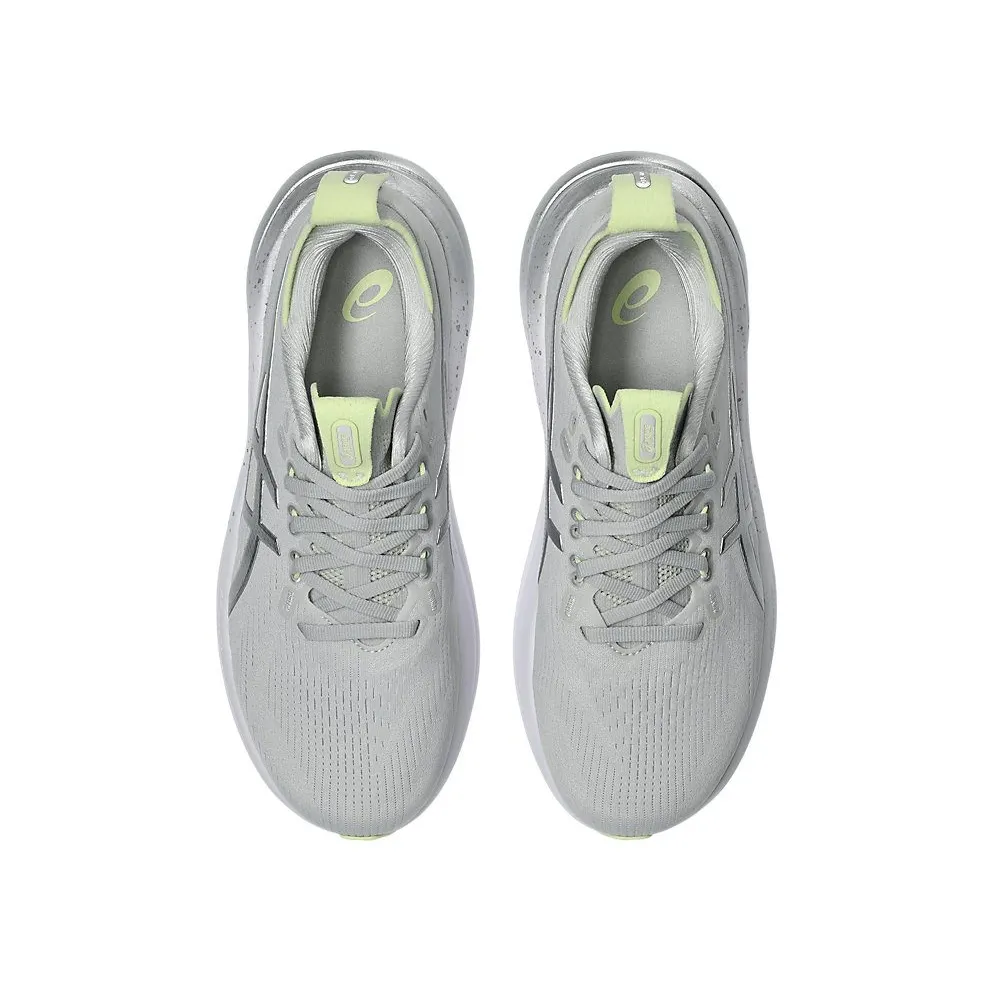 ASICS GEL-NIMBUS 28 PLATINUM “Platinum / Glow Green” (1012C068-020)
