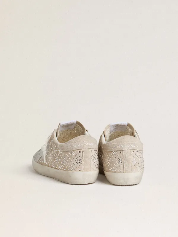 Golden Goose Super-Star Ltd In Suede With Swarovski Crystals And Ice-Gray Leather Star (GWF00101.F007593.25667) (4)