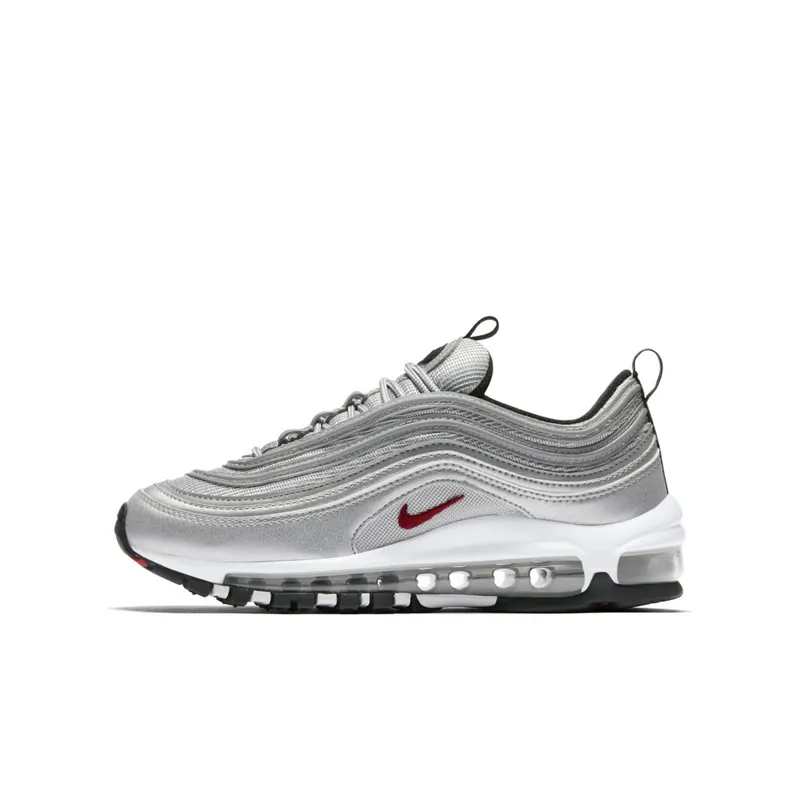 Nike Air Max 97 Silver Bullet 2016/2017 (GS) Metallic Silver/Varsity Red-White-Black (918890-001)
