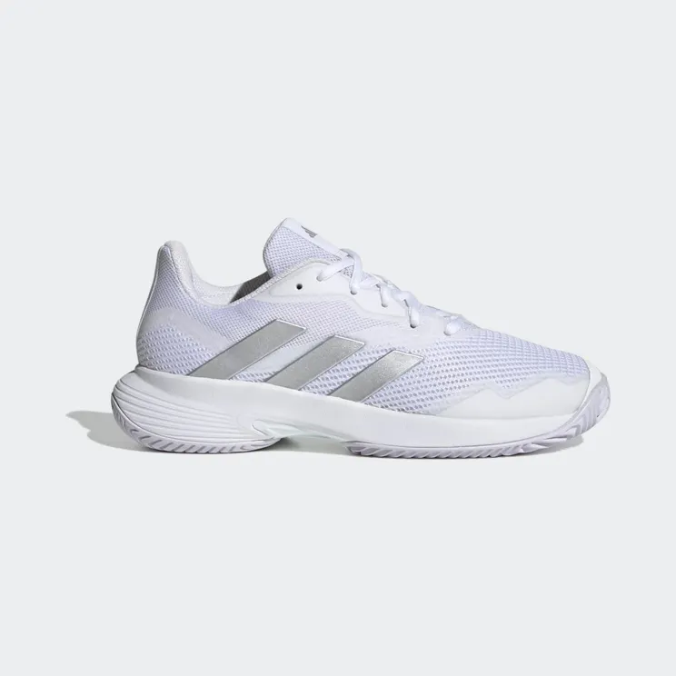 adidas Courtjam Control Tennisschoenen Cloud White / Silver Metallic / Cloud White (HQ8473)