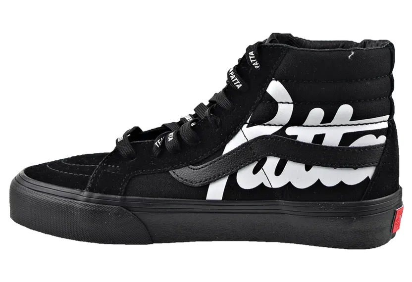 Vans Black Patta Edition Vault Mean Eyed Cat SK8-HI Sneakers (VN0A4BVH5X0)