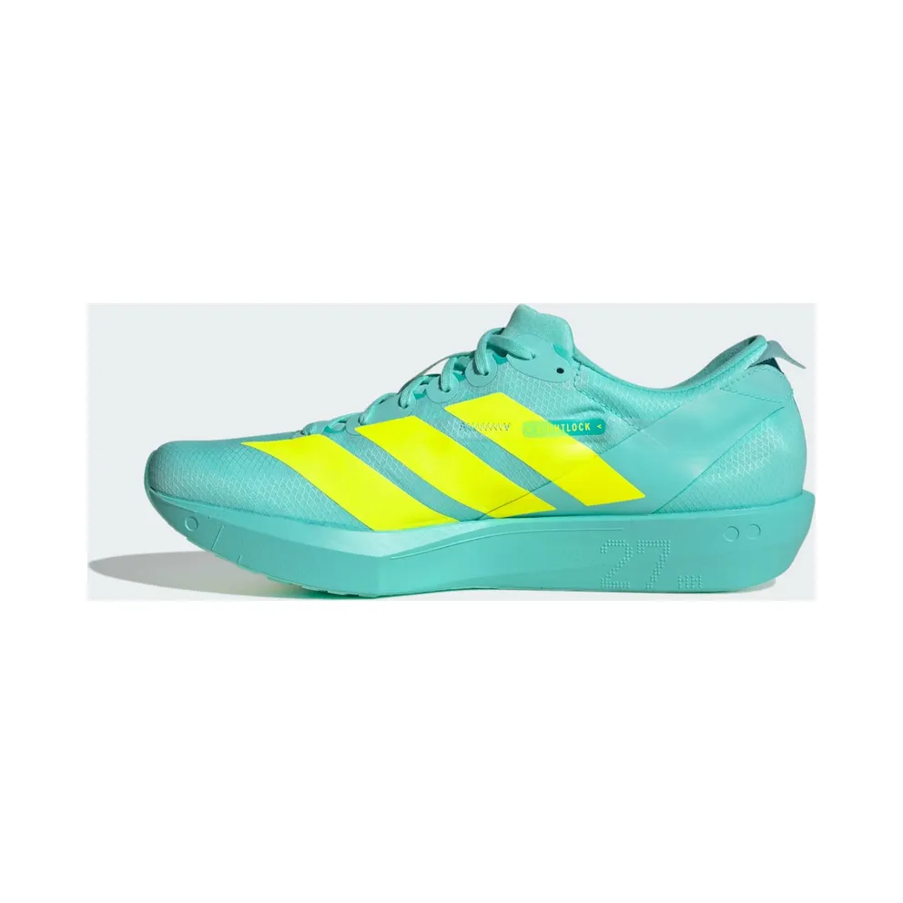 Adidas Adizero Adios 9 Running Shoes Flash Aqua / Lucid Lemon / Zero Metalic (JH5243)