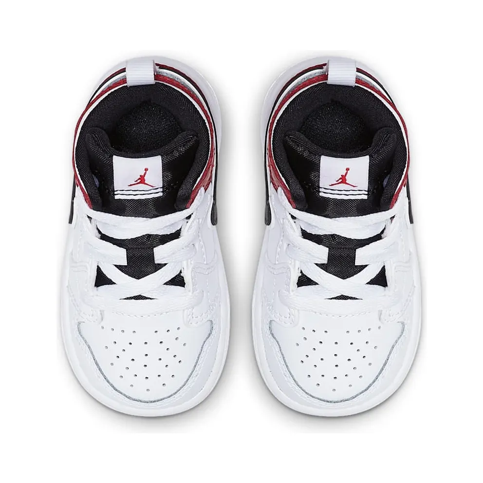 Jordan 1 Mid White Black Gym Red (TD) White/Black-Gym Red (640735-116)
