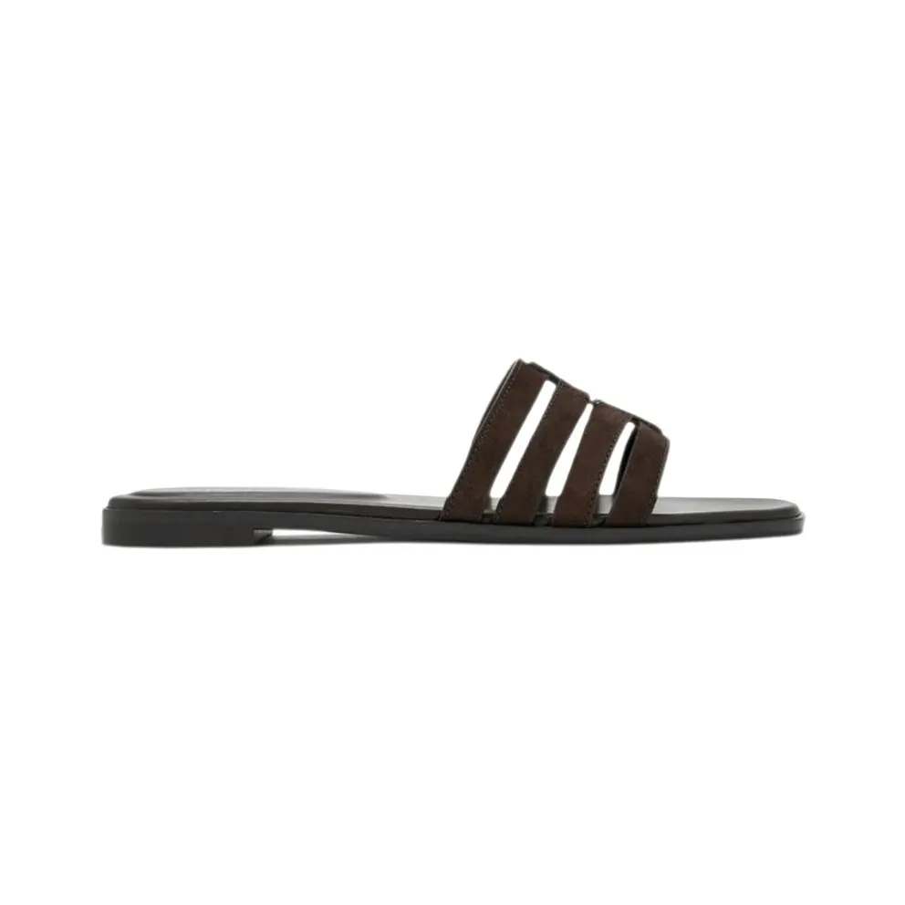 Tory Burch Ines Cage Slide Shoe Dark Cocoa (169544-201)