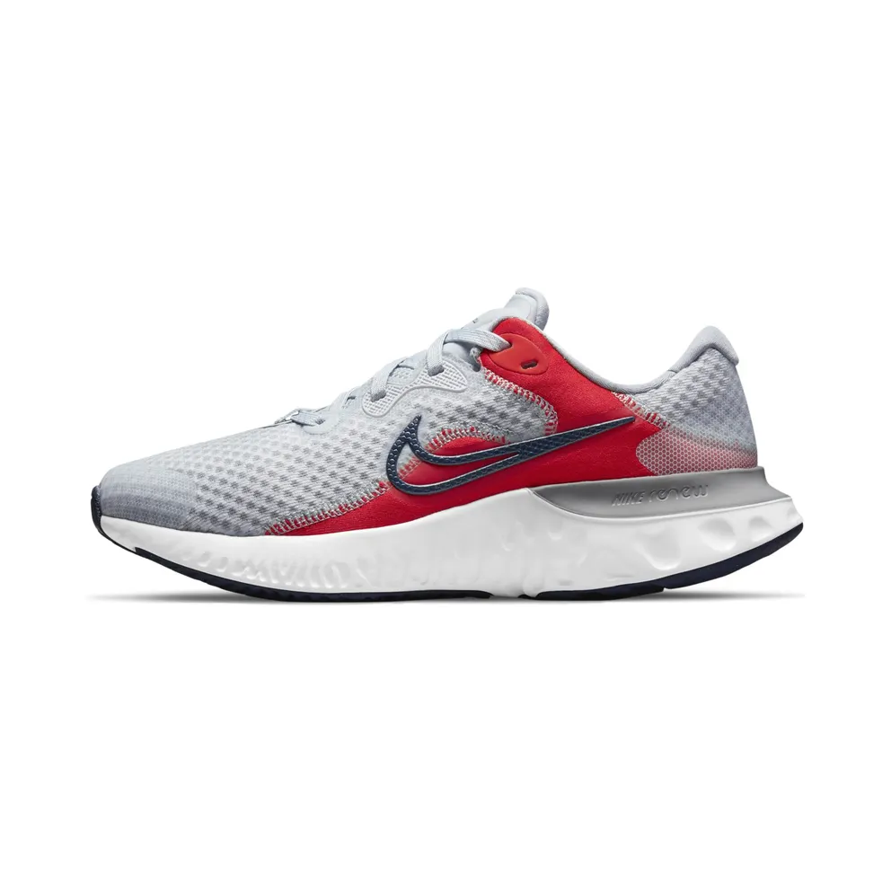 Nike Renew Run 2 “Pure Platinum / Chile Red / Wolf Grey / Deep Ocean” (CW3259-001)