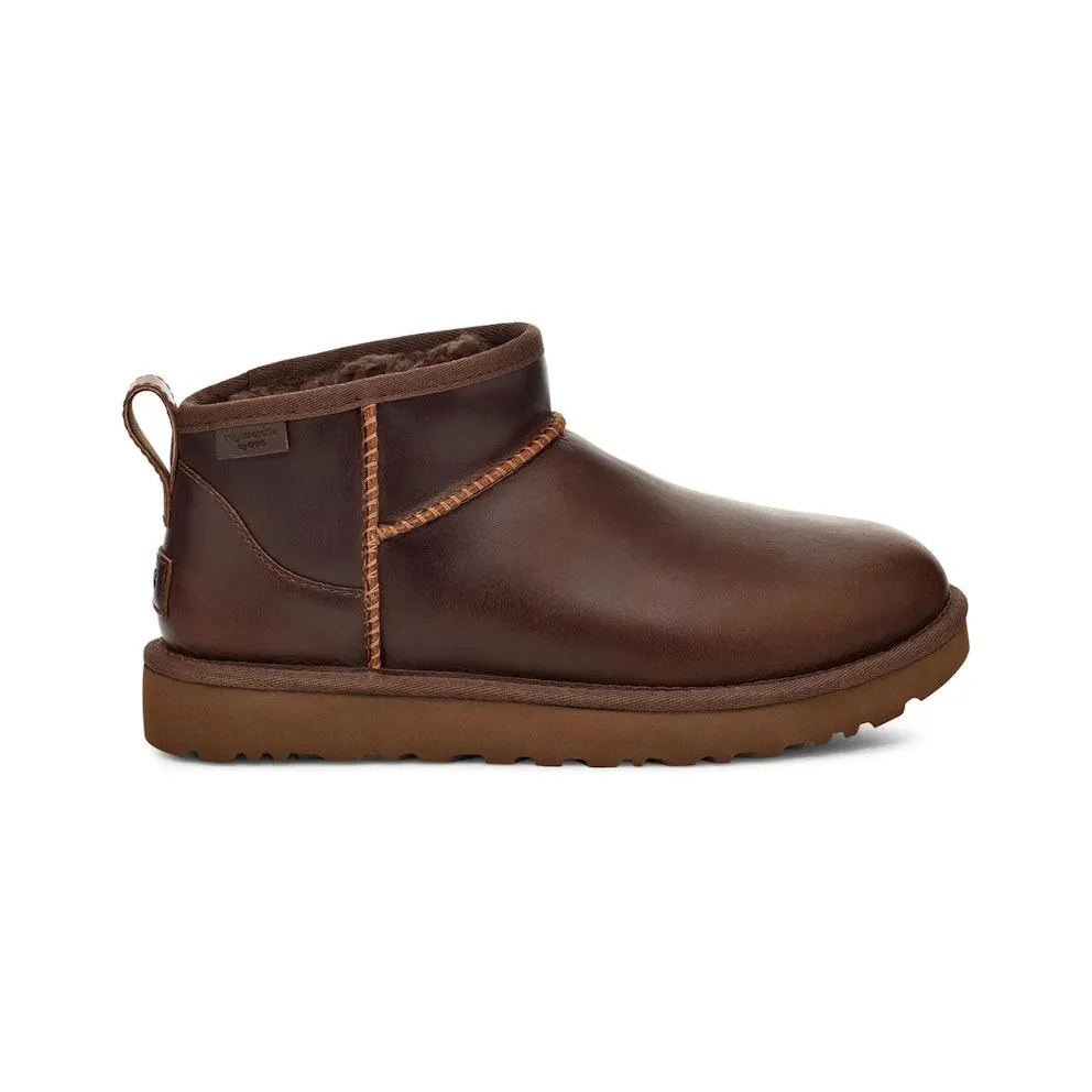 UGG Classic Ultra Mini LTHR Regen Boot Ironwood (1163490-IWD)