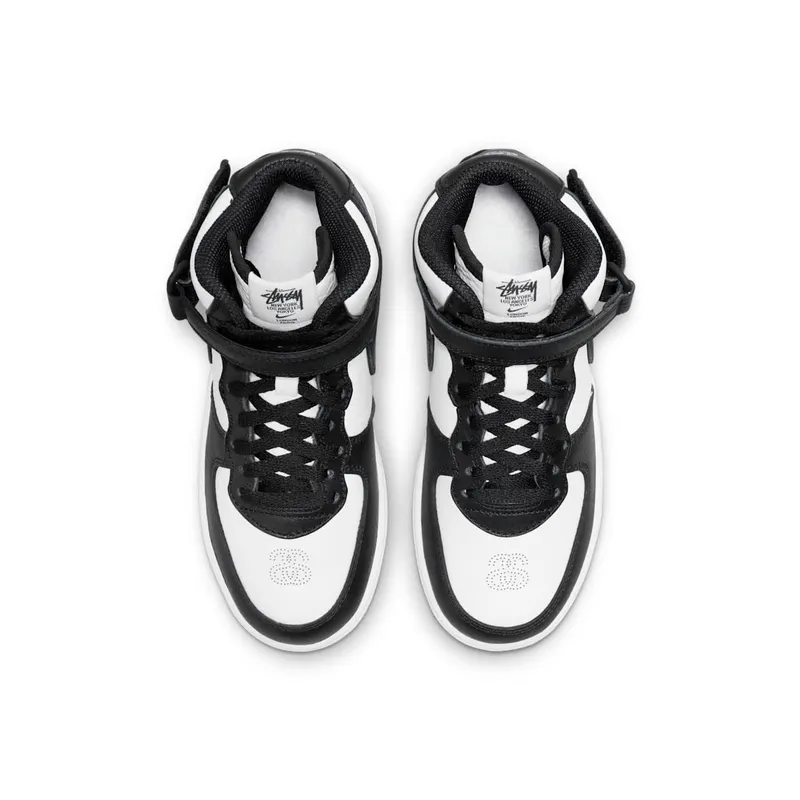 Nike x Stüssy Force 1 Mid Younger Kids’ Black (DN4158-002)