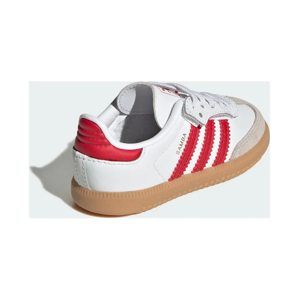 Adidas Samba OG Comfort Close Elastic Lace Kids Cloud White / Better Scarlet / Gum (JQ3190)
