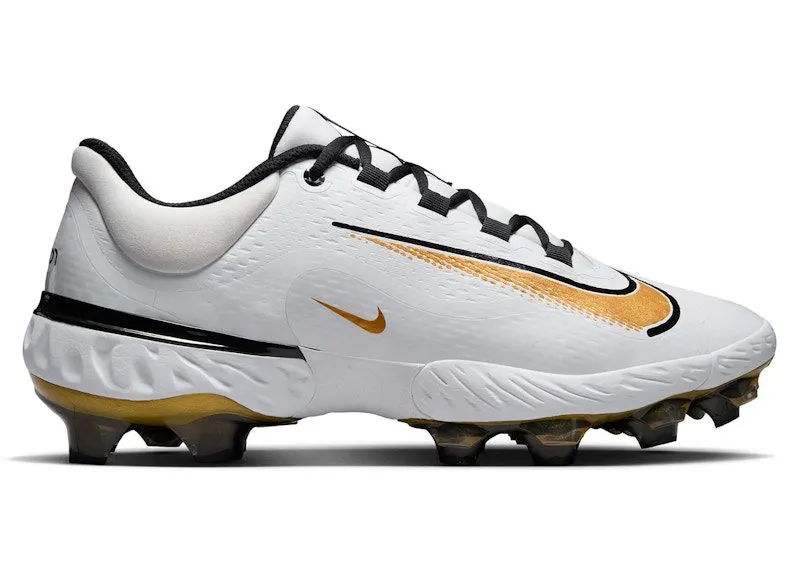 Nike Alpha Huarache Elite 4 Low MCS White Black Metallic Gold (FD6255-119)