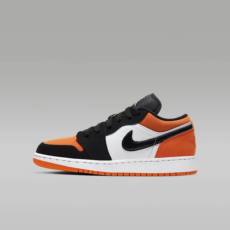 Jordan 1 Low Shattered Backboard (GS) Black/White-Starfish (553560-128)