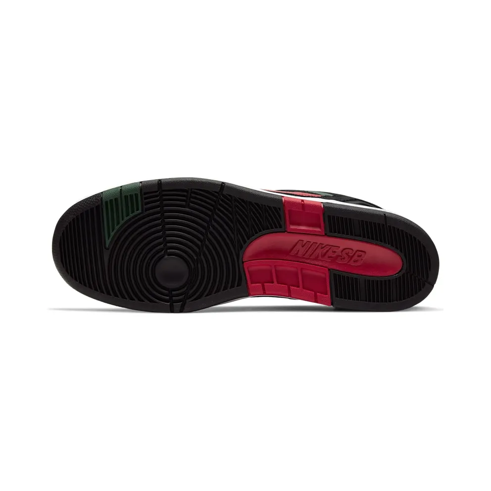 Nike SB Air Force 2 Low Black Gucci Black/Deep Forest-Gym Red (AO0300-002)