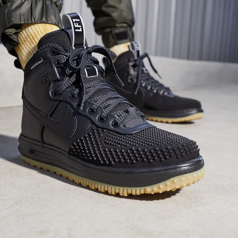 Nike Lunar Force 1 Duckboot Black Gum Black/Black-Metallic Silver-Anthracite (805899-003)