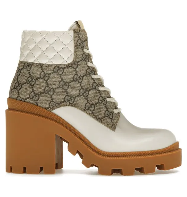Gucci GG Ankle Boot Beige White (659691 UC810 9066)