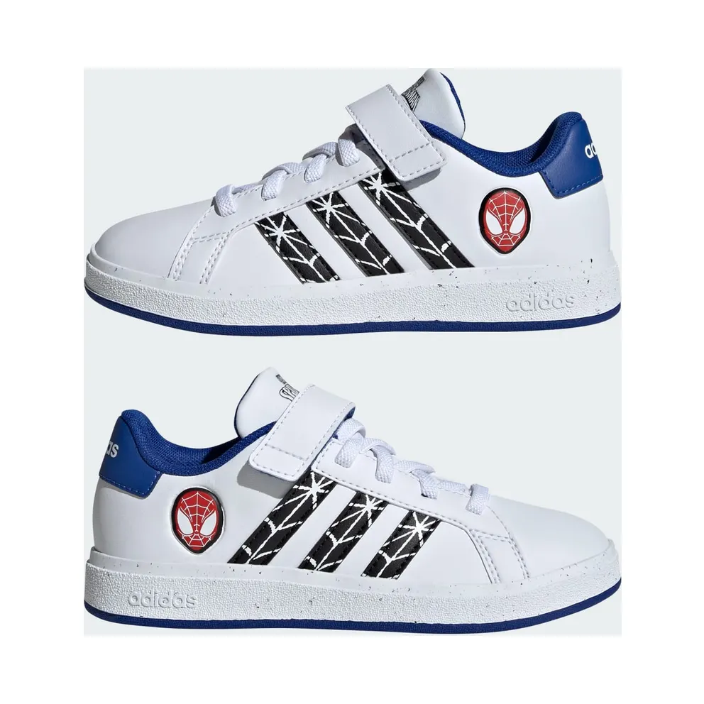 adidas Marvel’s Spider-Man Grand Court Kids’ Shoes Cloud White / Core Black / Royal Blue (IF0925)