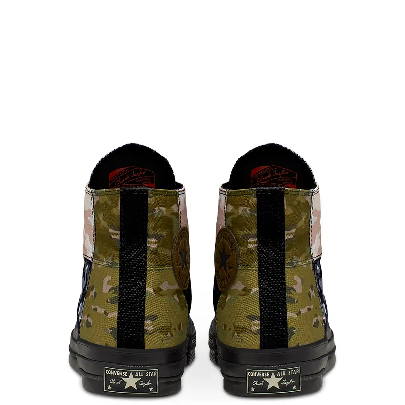 Converse Chuck Taylor All-Star 70s Hi Patchwork Blocked Camo Black Surplus Olive/Black (165912C)