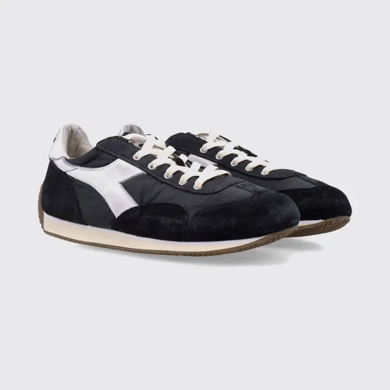 Diadora Suede and Nylon Equipe Sneakers Black (20118280680013)