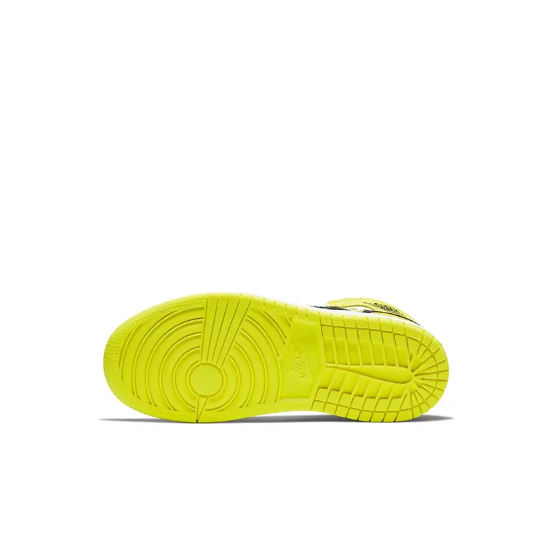 Jordan 1 Mid Dynamic Yellow Floral (PS) Dynamic Yellow/White-Black (AV5173-700)