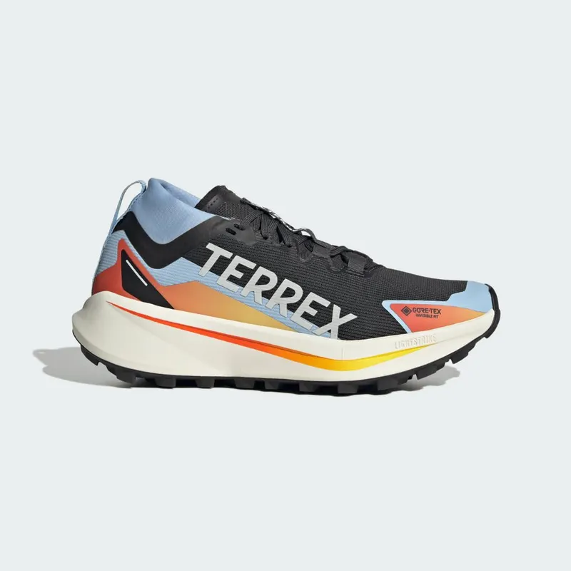 Adidas Terrex Agravic GTX Trail Running Core Black / Cloud White / Glow Blue (JQ9158)