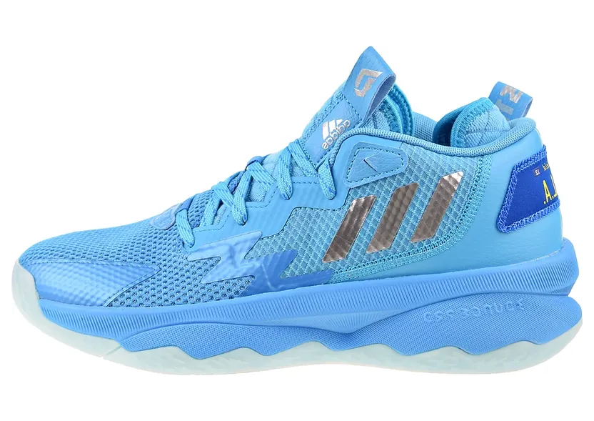 Adidas Dame 8 J GS “Signal Cyan/Silver Metallic/Shock Cyan” (GW8998)