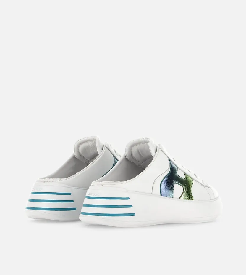 Hogan Rebel – Mules White Blue Green (HXW5640EG82N9V0VA3) (2)