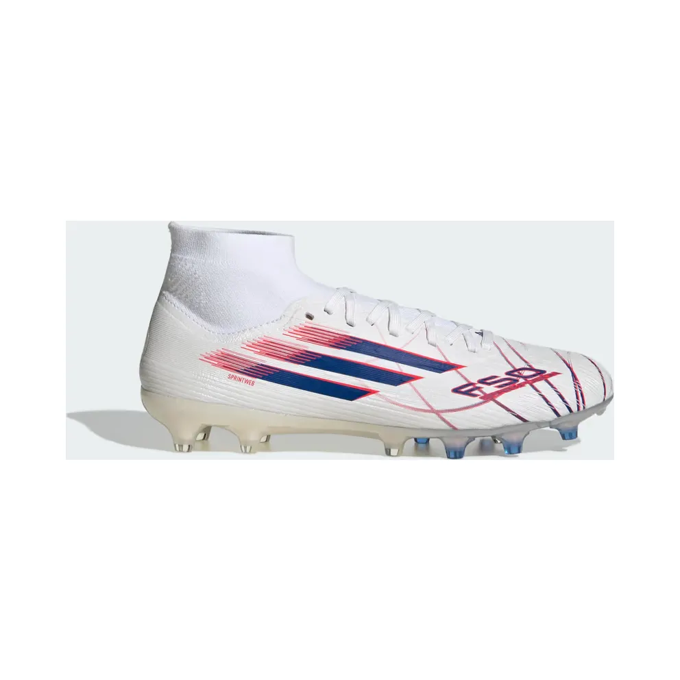 adidas F50 Sparkfusion Pro Mid Cut Firm Ground / Artificial Ground Football Boots Womens “Cloud White / Royal Blue / Lucid Red” (KJ1436)