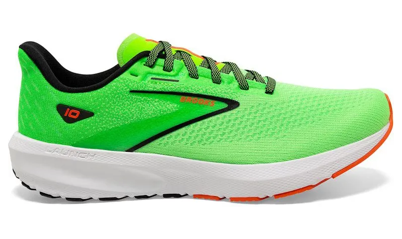 Brooks Launch 10 Green Gecko Red Orange White (110409-1D-308)