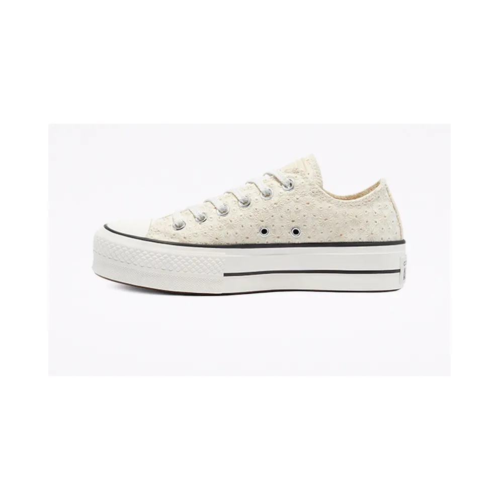 Converse Canvas Broderie Platform Chuck Taylor All Star Low Top Vintage White/egret/black (571281C)