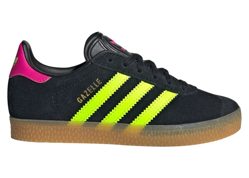 adidas Gazelle Black Signal Green Shock Pink (JQ6000)