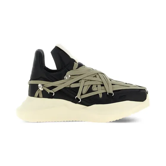 Rick Owens Megalace Geth Runner “Black” (RU02E1812LCOW1)