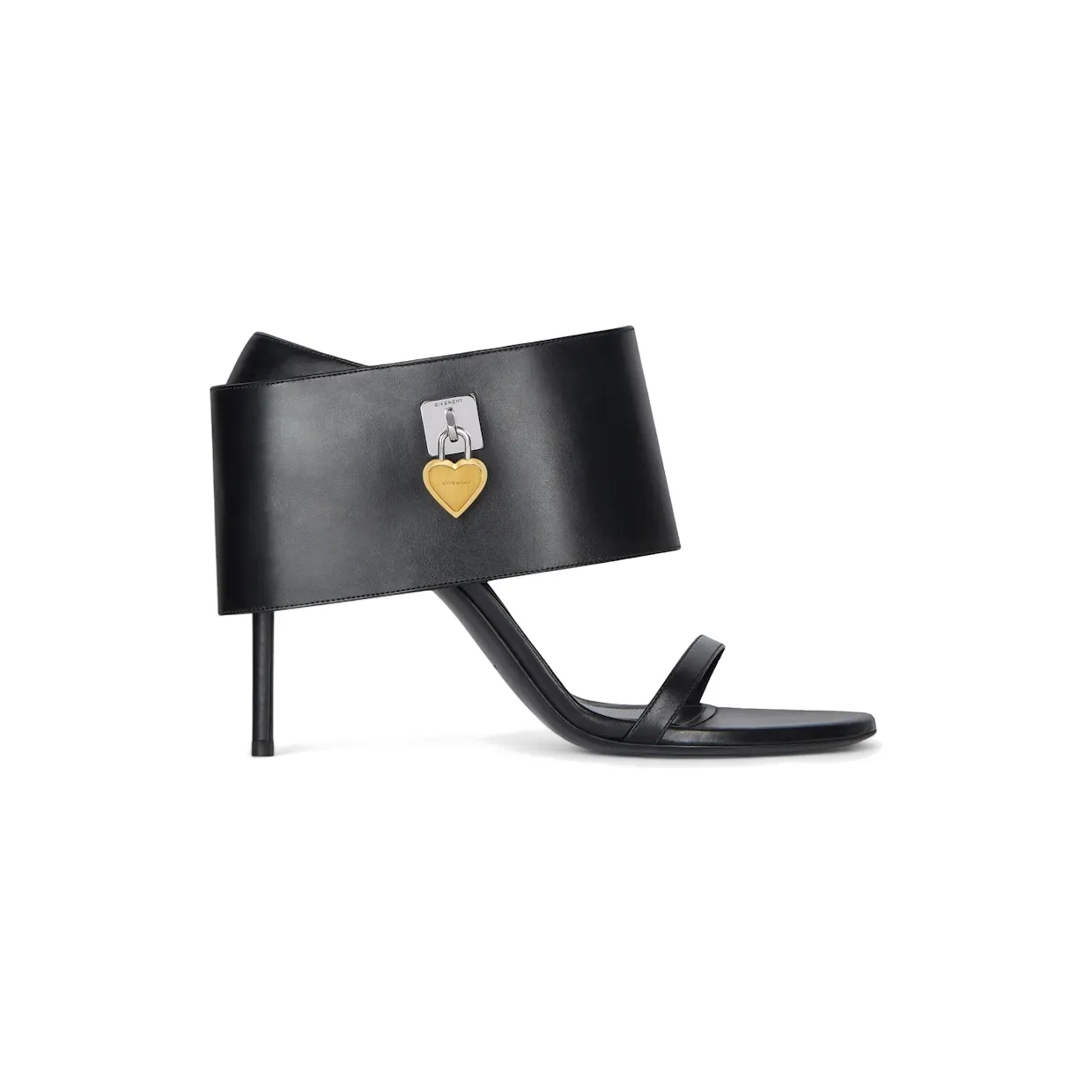 Givenchy Shark Lock Heart Sandals Black (BE309WE2CL-001)