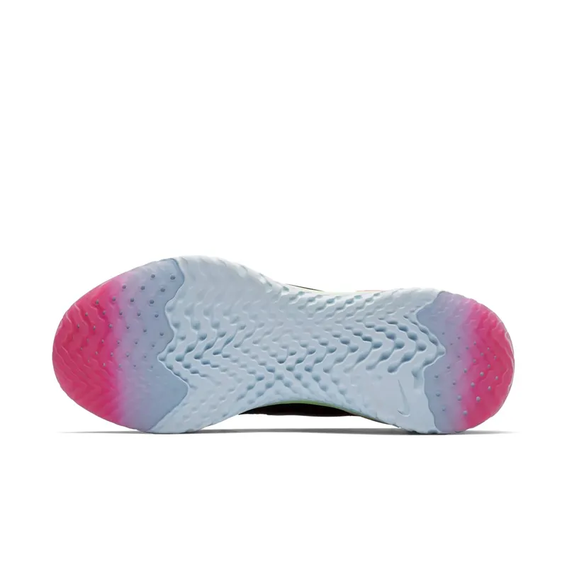 Nike Epic React Flyknit 2 Black Sapphire Hyper Pink (W) Black/Black-Sapphire-Lime Blast-Hyper Pink-Blue Tint (BQ8927-003)