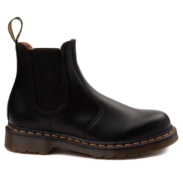 Dr. Martens 2976 Yellow Stitch Chelsea Boot Black Smooth (22227001)
