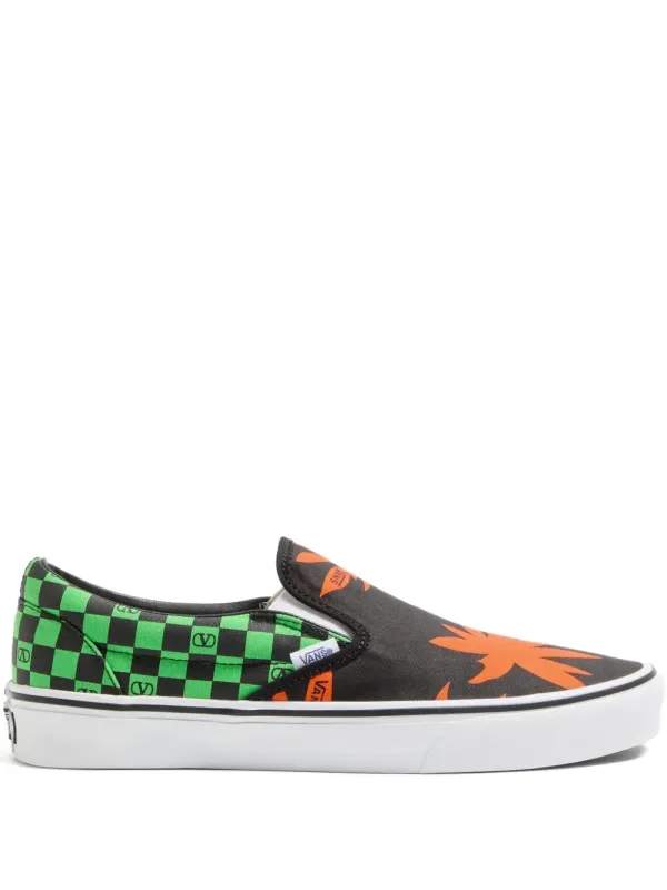 Valentino Garavani x Vans VLogo Sneakers mit Schachbrettmuster – Schwarz (YS0M96XWF)