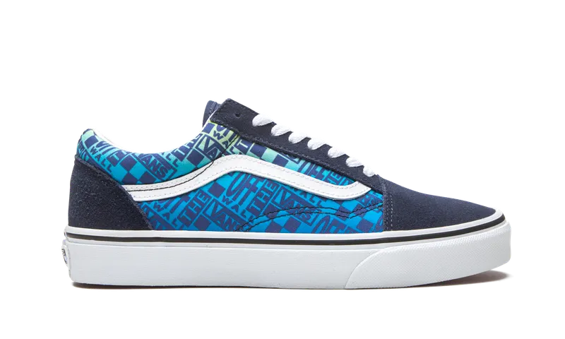 Vans Old Skool “Off the Wall Logos – Blue” (VN0A4U3B2PA)