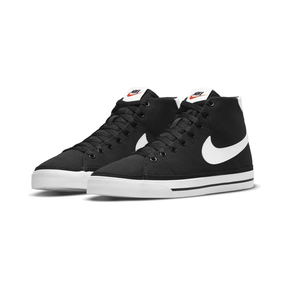 Nike Court Legacy Canvas Mid “Black / Team Orange / White” (DD0161-001)