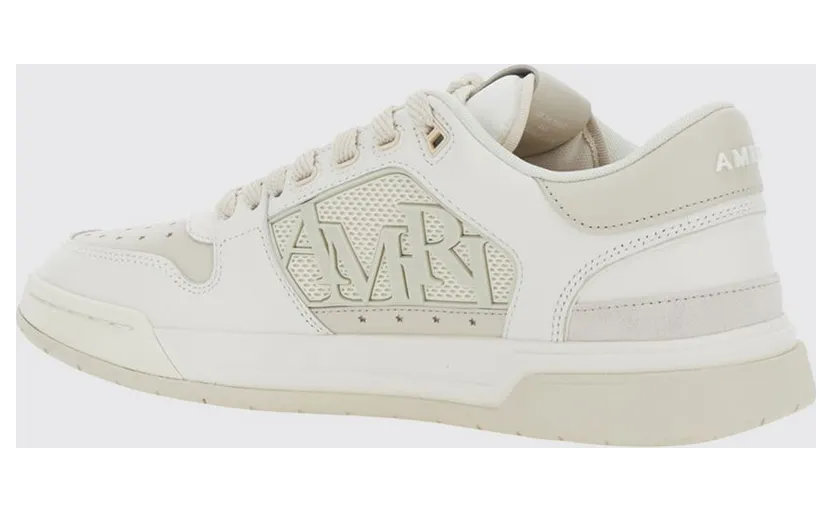 Amiri Ma Quad Calfskin Leather Low-Top Sneakers with Lettering Logo and Perforated Toe White (AMFOSR1101189) (2)