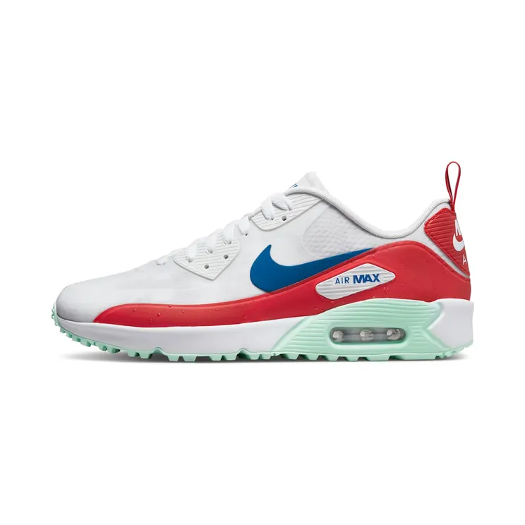 Nike Air Max 90 Golf US Open Surf and Turf (2022) “Summit White / Red Clay / Mint Foam / Dark Marina Blue” (DM9009-146)