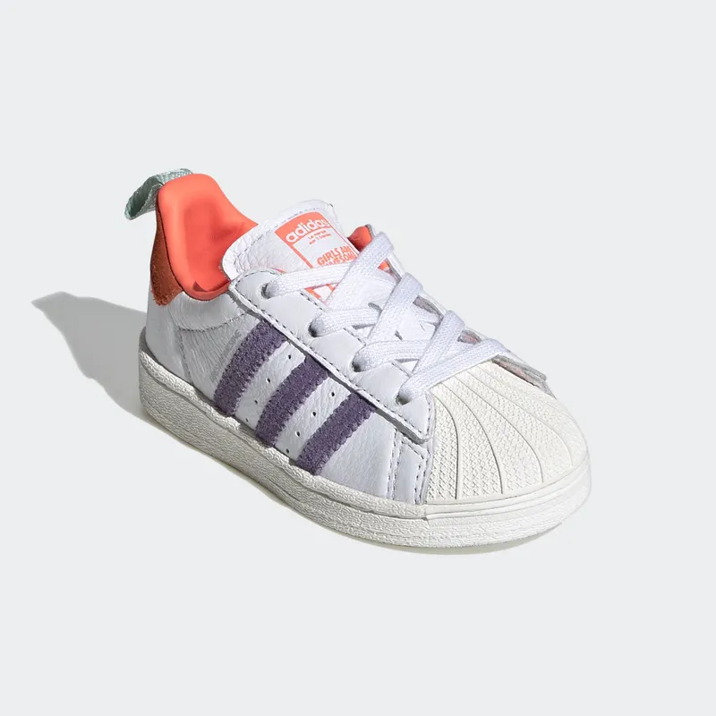 adidas  Superstar Girls Are Awesome (TD) Cloud White/Icey Pink/Signal Coral (FW8119)