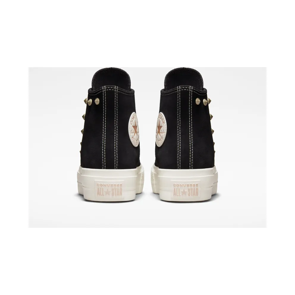 Converse Chuck Taylor All Star Lift Platform Suede Studs Black/light Gold/egret (A04271C)