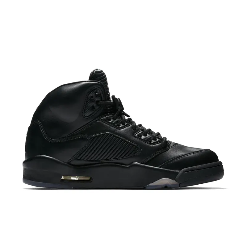 Jordan 5 Retro Premium Triple Black Black/Black-Black (881432-010)