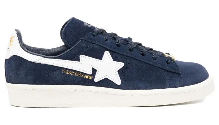 Bape A Bathing Ape® aus Wildleder mit Stern-Patch “Blue” (001FWJ232906C)