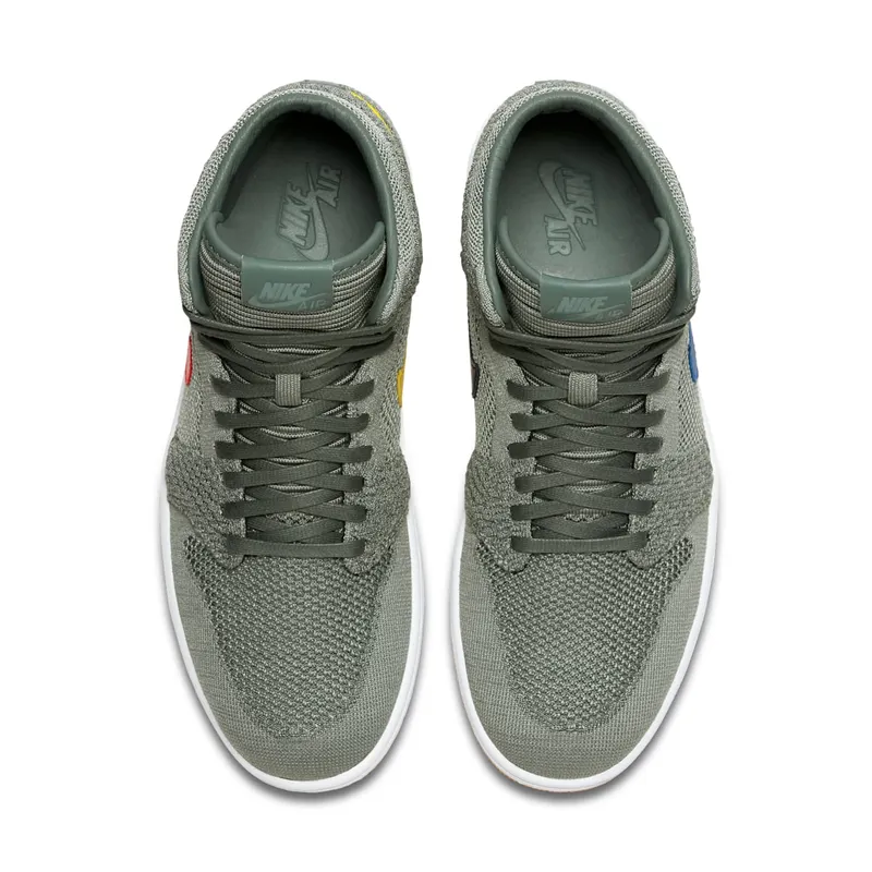 Jordan 1 Retro High Flyknit Clay Green Clay Green/White-Hyper Cobalt-Gum Yellow (919704-333)