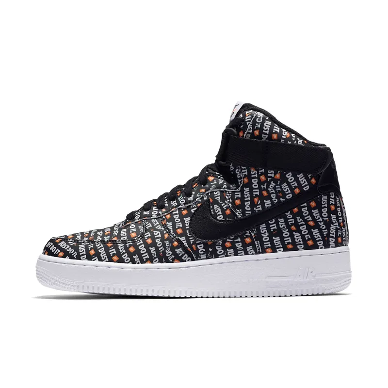 Nike Air Force 1 High Just Do It Pack Black Black/Black-White-Total Orange (AQ9648-001)